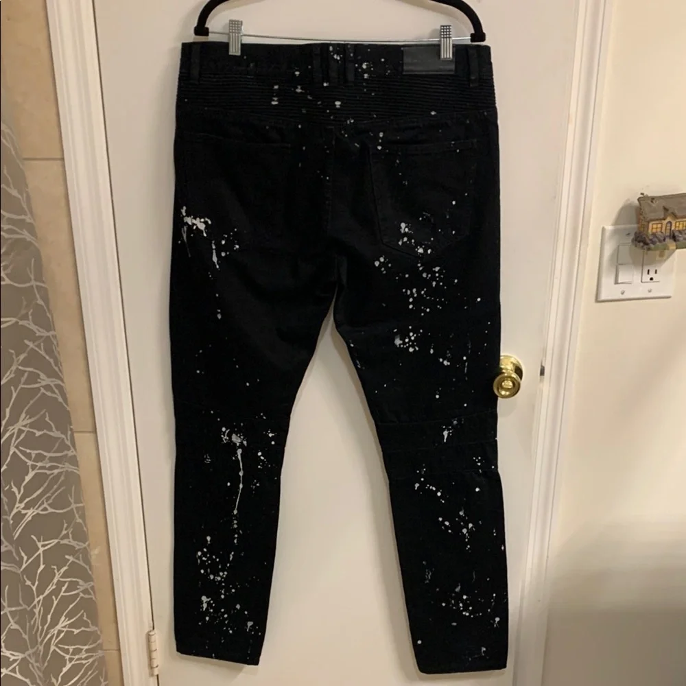 Embellish Black Splatter Men's Pants in Sz 36